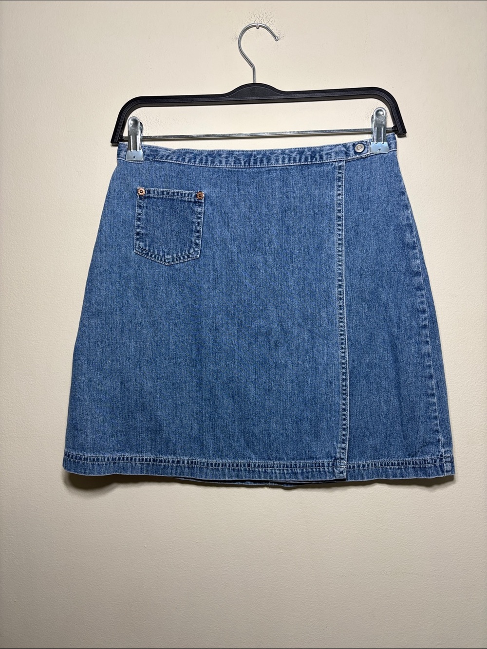 GAP Blue Denim Mini Skirt with Front Pocket